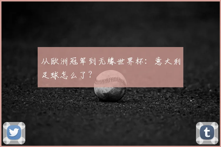 从欧洲冠军到无缘世界杯：意大利足球怎么了？